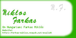 miklos farkas business card
